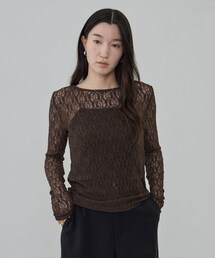 GALLEST | シアーレースレイヤードプルオーバー(Tシャツ/カットソー)