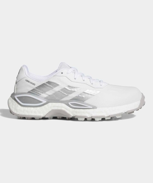 adidas(アディダス)の「コードカオス 27 スパイクレス ゴルフ / CODECHAOS 27 SPIKELESS GOLF【adidas Golf/アディダスゴルフ】(スニーカー・レディース・ホワイト×シルバー・22.5cm/23.5cm/24.5cm/25.5cm/23.0cm/24.0cm/25.0cm/26.0cm/22.0cm)」の1枚目の写真