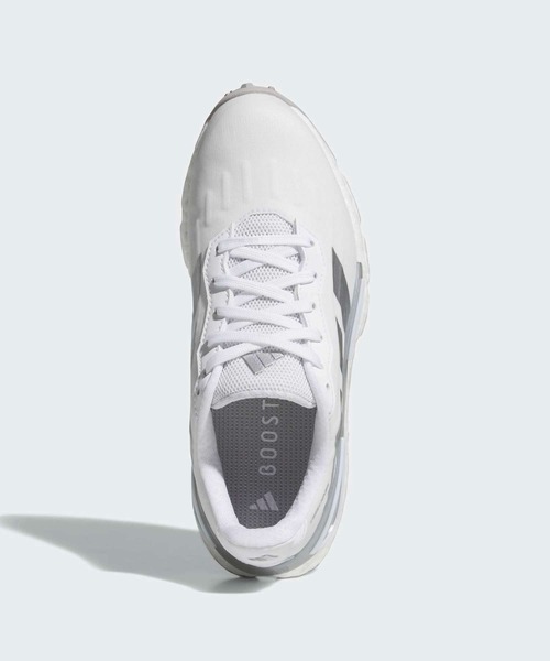 adidas(アディダス)の「コードカオス 27 スパイクレス ゴルフ / CODECHAOS 27 SPIKELESS GOLF【adidas Golf/アディダスゴルフ】(スニーカー・レディース・ホワイト×シルバー・22.5cm/23.5cm/24.5cm/25.5cm/23.0cm/24.0cm/25.0cm/26.0cm/22.0cm)」の2枚目の写真