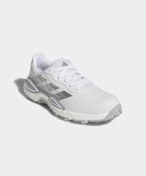 adidas(アディダス)の「コードカオス 27 スパイクレス ゴルフ / CODECHAOS 27 SPIKELESS GOLF【adidas Golf/アディダスゴルフ】(スニーカー・レディース・ホワイト×シルバー・22.5cm/23.5cm/24.5cm/25.5cm/23.0cm/24.0cm/25.0cm/26.0cm/22.0cm)」の4枚目の写真
