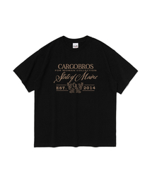 ステートオブメインレタリング半袖Tシャツ（ブラック）