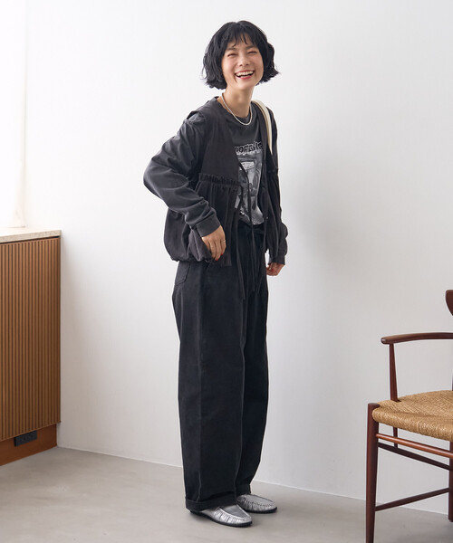 FREAK'S STORE(フリークスストア)の「RED KAP × FREAK'S STORE/レッドキャップ 別注 コーデュロイ 紐付きイージーパンツ<セットアップ対応>(その他パンツ・レディース・ナチュラル/ピンク/オリーブ/チャコールグレー/ブラウン・SMALL/MEDIUM)」の2枚目の写真