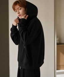 【Cr+ov(クローヴ)】ソリッドカラー 肉厚フルジップフーディー cro-hoodie-8-28