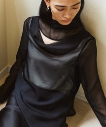 【kiehtova】FLUID SHEER MOCKNECK TOPS/フルイドシアーモックネックトップス KTWR71