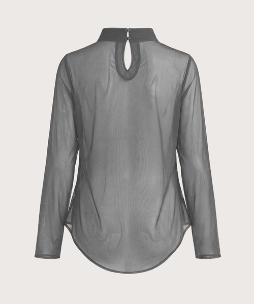 kiehtova(キエトヴァ)の「【kiehtova】FLUID SHEER MOCKNECK TOPS/フルイドシアーモックネックトップス KTWR71(Tシャツ/カットソー・レディース・グレー/ブラウン/ブラック・FREE)」の10枚目の写真