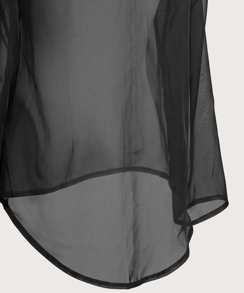 kiehtova(キエトヴァ)の「【kiehtova】FLUID SHEER MOCKNECK TOPS/フルイドシアーモックネックトップス KTWR71(Tシャツ/カットソー・レディース・グレー/ブラウン/ブラック・FREE)」の18枚目の写真