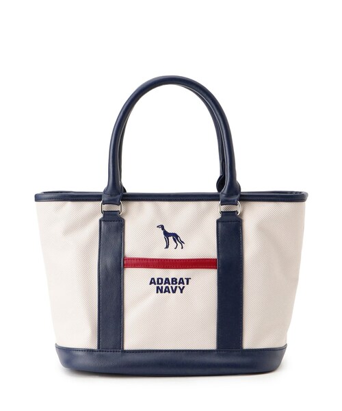 adabat(アダバット)の「【ADABAT NAVY】トリコ船形カートバッグ(トートバッグ・レディース・ブラック/ネイビー/アイボリー・00)」の4枚目の写真
