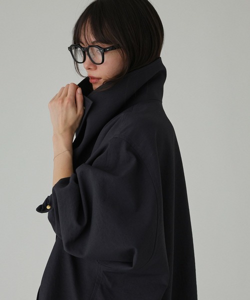 BABYLONE(バビロン)の「オーバーフォルムツイルコート(その他アウター・レディース・チャコール/ベージュ・フリー)」の12枚目の写真