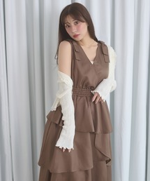 shoulder ribbon dress / ショルダーリボンワンピース