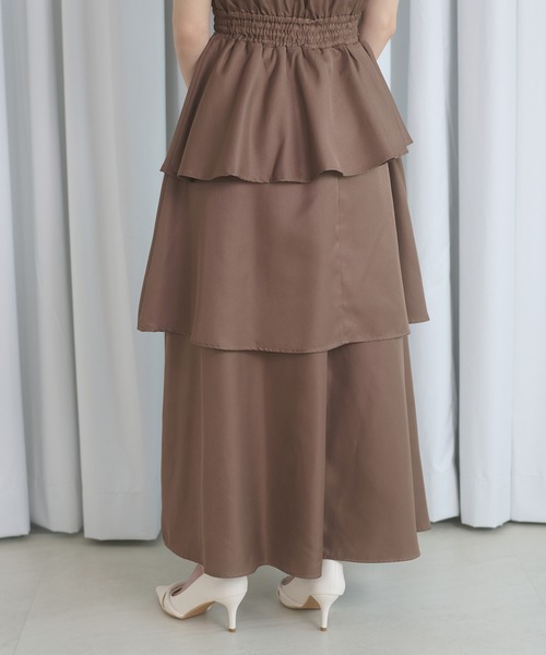 Ambre Neige(アンブルネージュ)の「shoulder ribbon dress / ショルダーリボンワンピース(ワンピース・レディース・ブラック/モカ/アイボリー・FREE)」の16枚目の写真