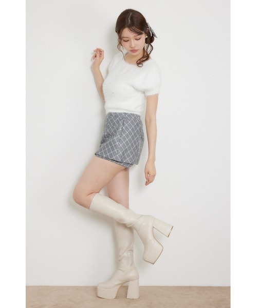 rienda(リエンダ)の「コンパクトシャギーニットトップス 秋服(ニット/セーター・レディース・ライトピンク/モカ/ホワイト・FREE)」の5枚目の写真
