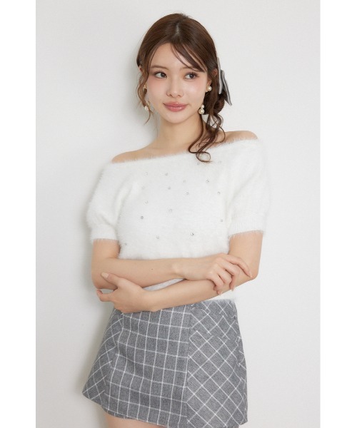 rienda(リエンダ)の「コンパクトシャギーニットトップス 秋服(ニット/セーター・レディース・ライトピンク/モカ/ホワイト・FREE)」の8枚目の写真