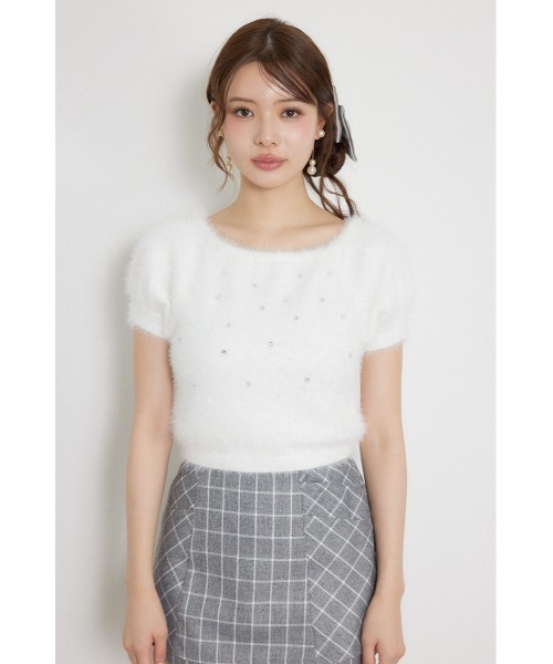 rienda(リエンダ)の「コンパクトシャギーニットトップス 秋服(ニット/セーター・レディース・ライトピンク/モカ/ホワイト・FREE)」の10枚目の写真
