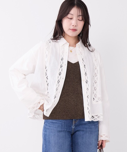 MICA&DEAL(マイカ&ディール)の「バテンレースボックスシャツ(シャツ/ブラウス・レディース・ブラック/オフホワイト・FREE)」の9枚目の写真