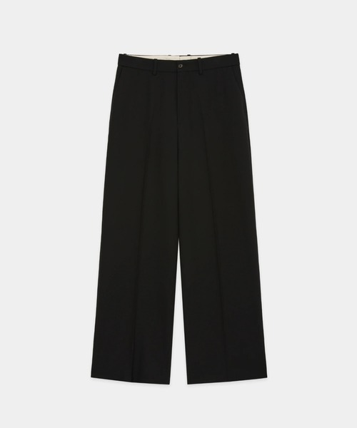 markaware(マーカウェア)の「FLAT FRONT WIDE TROUSERS(スラックス・メンズ・ダークグレー/ブラック・1/2)」の2枚目の写真