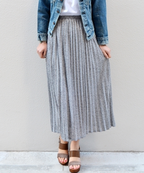 SHIPS for women（シップスフォーウィメン）の「ジャージープリーツマキシスカート◇（スカート・レディース・グレー/オレンジ系その他/ブラック/ロイヤルブルー/キャメル・ONE SIZE）」の10枚目の写真