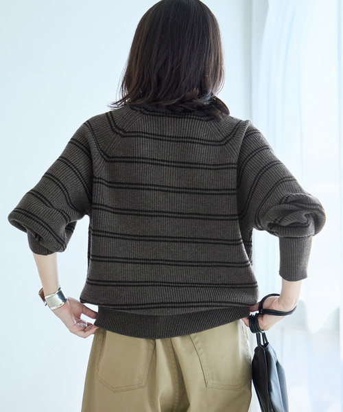 journal standard L'essage(ジャーナルスタンダードレサージュ)の「《一部WEB限定カラー/追加》パールスキッパープルオーバー(ニット/セーター・レディース・グレー/チャコールグレー/ネイビー・FREE)」の15枚目の写真