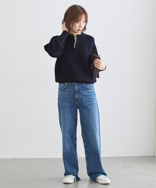 journal standard L'essage(ジャーナルスタンダードレサージュ)の「《一部WEB限定カラー/追加》パールスキッパープルオーバー(ニット/セーター・レディース・グレー/チャコールグレー/ネイビー・FREE)」の20枚目の写真