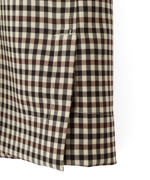 MARGARET HOWELL（マーガレットハウエル）の「WOOL GINGHAM POPLIN（シャツ/ブラウス・メンズ・ブラック×ホワイト・SMALL/MEDIUM/LARGE）」の7枚目の写真
