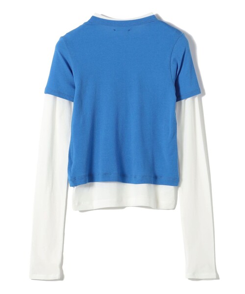 ONIT(オニット)の「onit:〈洗濯機可能〉ストレッチ ジャージー 2 レーヤード トップス(Tシャツ/カットソー・レディース・ホワイト・ONE SIZE)」の2枚目の写真