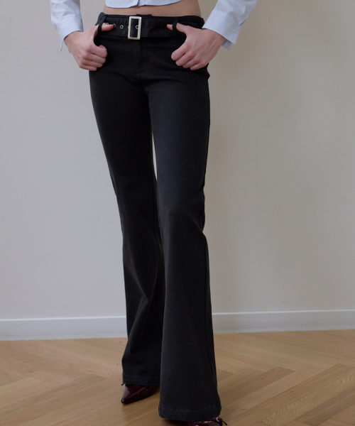 ROSEFRANTZ（ロゼフランツ）の「Belted Boots Cut Pants [Black]（その他パンツ・レディース・ブラック・SMALL/MEDIUM）」の7枚目の写真
