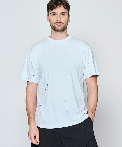 ACANTHUS(アカンサス)の「mt10674- Vintage Wash Splash Tee スプラッシュTシャツ(CT2702)(Tシャツ/カットソー・メンズ・サックスブルー/ホワイト/ブラック・XL/L/M/S)」の3枚目の写真