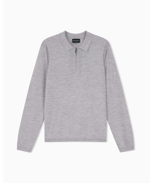 EMPORIO ARMANI(エンポリオアルマーニ)の「【エンポリオ アルマーニ】プルオーバー ヴァージンウールジャージー ニットポロシャツ(ニット/セーター・メンズ・グレー/ブルー系・X-LARGE/X-SMALL/SMALL/MEDIUM/LARGE)」の3枚目の写真