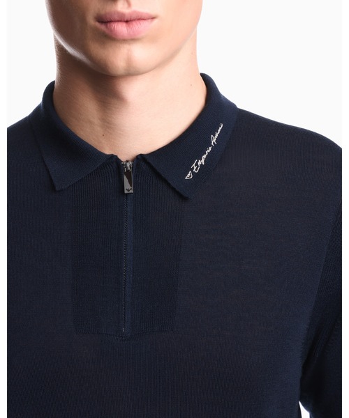 EMPORIO ARMANI(エンポリオアルマーニ)の「【エンポリオ アルマーニ】プルオーバー ヴァージンウールジャージー ニットポロシャツ(ニット/セーター・メンズ・グレー/ブルー系・X-LARGE/X-SMALL/SMALL/MEDIUM/LARGE)」の11枚目の写真