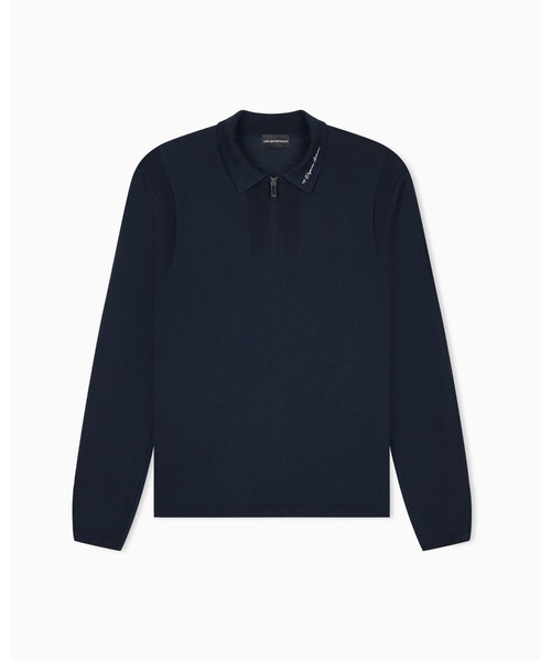 EMPORIO ARMANI(エンポリオアルマーニ)の「【エンポリオ アルマーニ】プルオーバー ヴァージンウールジャージー ニットポロシャツ(ニット/セーター・メンズ・グレー/ブルー系・X-LARGE/X-SMALL/SMALL/MEDIUM/LARGE)」の8枚目の写真
