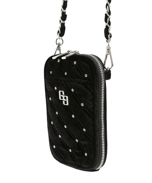 GYDA(ジェイダ)の「GGベロア bijou quiltingミニショルダーBAG(ショルダーバッグ・レディース・ピンク/オフホワイト/ブラック・FREE)」の9枚目の写真