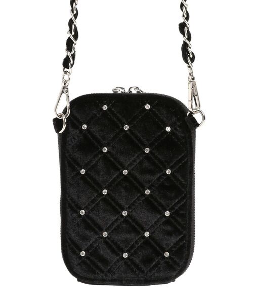 GYDA(ジェイダ)の「GGベロア bijou quiltingミニショルダーBAG(ショルダーバッグ・レディース・ピンク/オフホワイト/ブラック・FREE)」の10枚目の写真