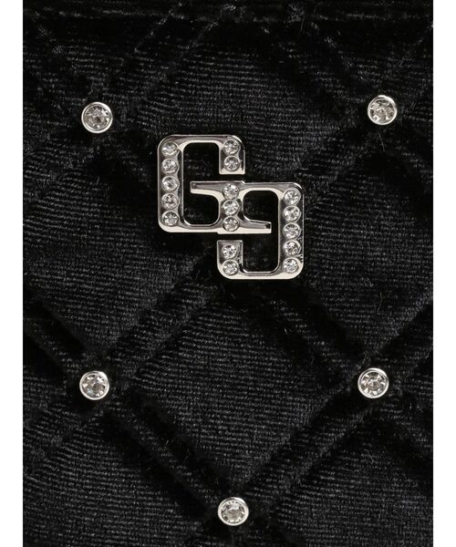 GYDA(ジェイダ)の「GGベロア bijou quiltingミニショルダーBAG(ショルダーバッグ・レディース・ピンク/オフホワイト/ブラック・FREE)」の4枚目の写真