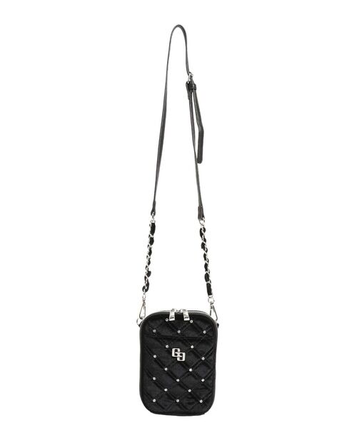 GYDA(ジェイダ)の「GGベロア bijou quiltingミニショルダーBAG(ショルダーバッグ・レディース・ピンク/オフホワイト/ブラック・FREE)」の5枚目の写真