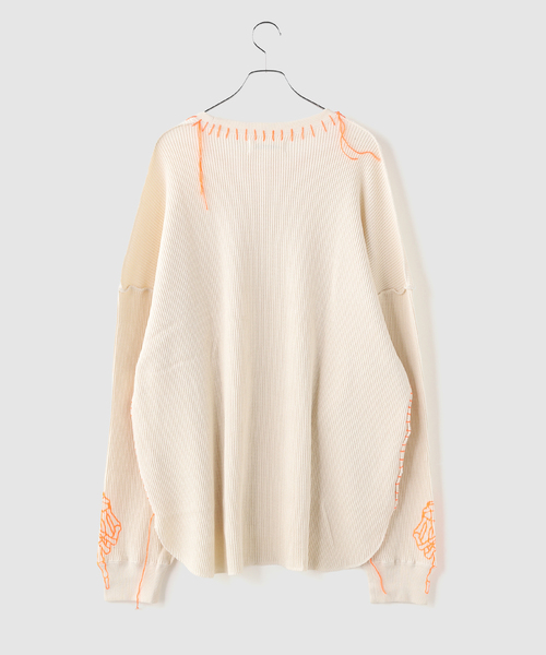 DISCOVERED(ディスカバード)の「DISCOVERED / ディスカバード WAFFLE BONE PRINT CUTSEWN(Tシャツ/カットソー・メンズ・ブラック/ホワイト・1)」の3枚目の写真