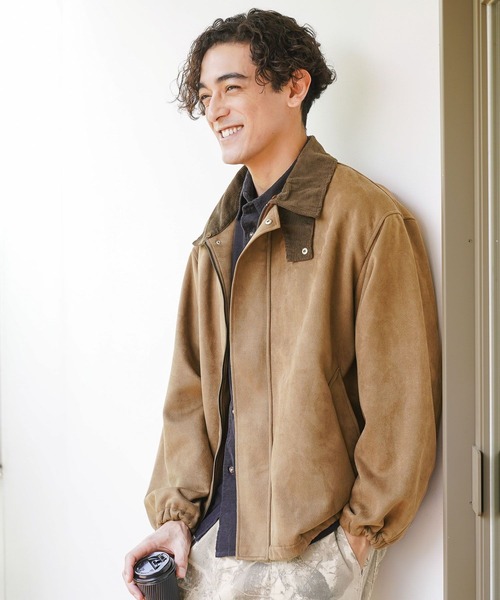 BAYFLOW(ベイフロー)の「ボアカラーフライトジャケット(ブルゾン・メンズ・ブラウン/ベージュ/ブラック/グレー・MEDIUM/LARGE)」の12枚目の写真
