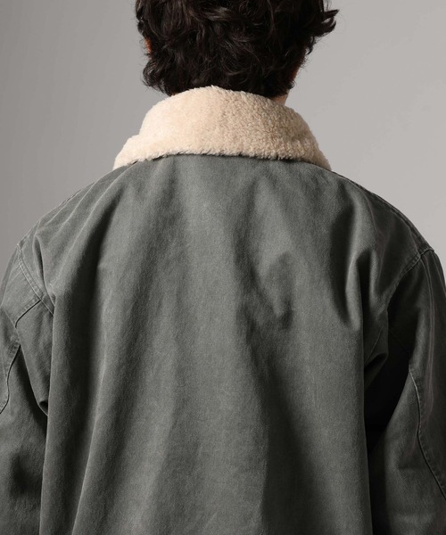 BAYFLOW(ベイフロー)の「ボアカラーフライトジャケット(ブルゾン・メンズ・ブラウン/ベージュ/ブラック/グレー・MEDIUM/LARGE)」の20枚目の写真