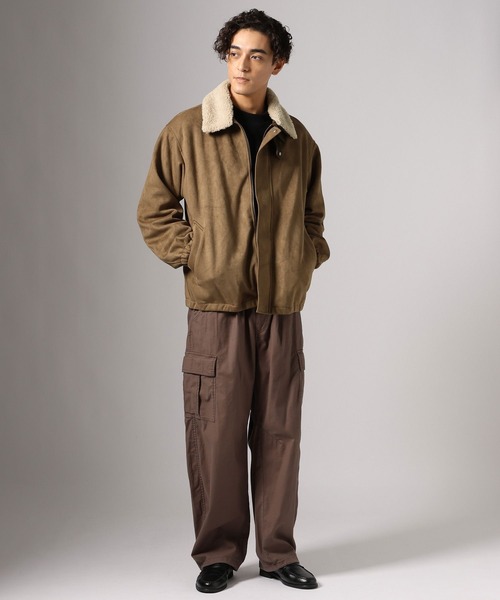 BAYFLOW(ベイフロー)の「ボアカラーフライトジャケット(ブルゾン・メンズ・ブラウン/ベージュ/ブラック/グレー・MEDIUM/LARGE)」の5枚目の写真