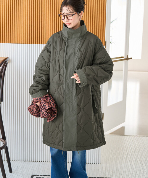 FREAK'S STORE(フリークスストア)の「限定展開 M65 キルト 切替 モッズ ロングコート(モッズコート・レディース・ブラウン/ブラック/オリーブ/ベージュ・フリ-)」の5枚目の写真