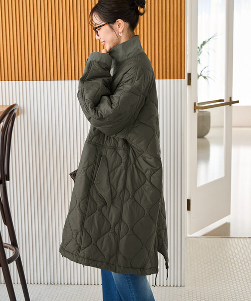 FREAK'S STORE(フリークスストア)の「限定展開 M65 キルト 切替 モッズ ロングコート(モッズコート・レディース・ブラウン/ブラック/オリーブ/ベージュ・フリ-)」の7枚目の写真