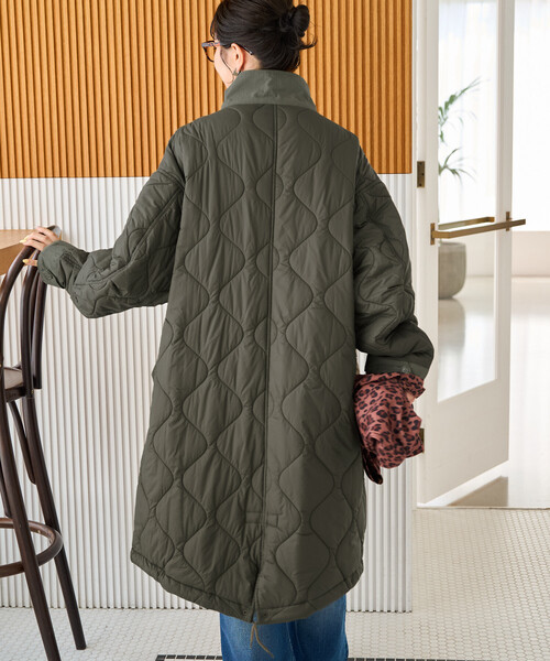 FREAK'S STORE(フリークスストア)の「限定展開 M65 キルト 切替 モッズ ロングコート(モッズコート・レディース・ブラウン/ブラック/オリーブ/ベージュ・フリ-)」の8枚目の写真
