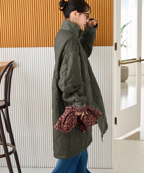 FREAK'S STORE(フリークスストア)の「限定展開 M65 キルト 切替 モッズ ロングコート(モッズコート・レディース・ブラウン/ブラック/オリーブ/ベージュ・フリ-)」の9枚目の写真