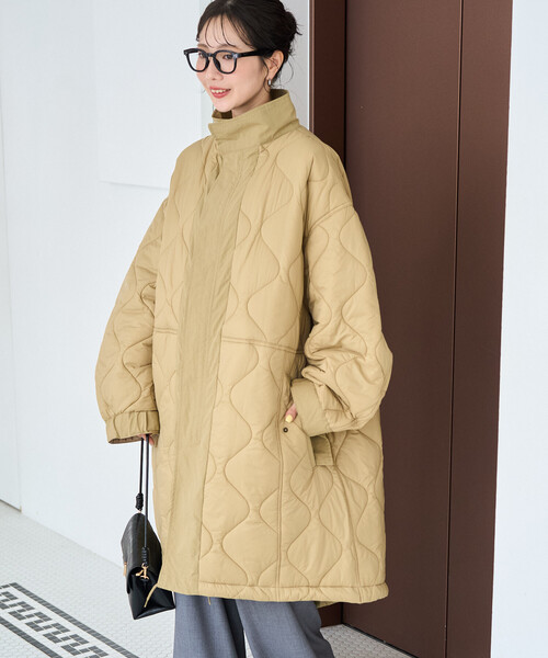 FREAK'S STORE(フリークスストア)の「限定展開 M65 キルト 切替 モッズ ロングコート(モッズコート・レディース・ブラウン/ブラック/オリーブ/ベージュ・フリ-)」の16枚目の写真