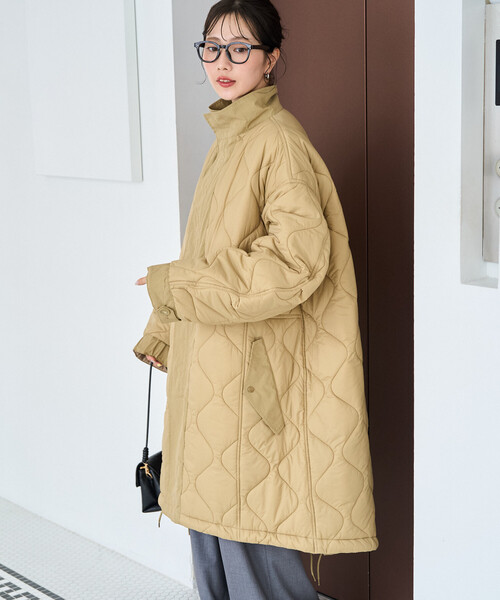 FREAK'S STORE(フリークスストア)の「限定展開 M65 キルト 切替 モッズ ロングコート(モッズコート・レディース・ブラウン/ブラック/オリーブ/ベージュ・フリ-)」の17枚目の写真