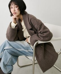 WEB・一部店舗限定 フェイクリングウールダブルテーラードジャケットコート