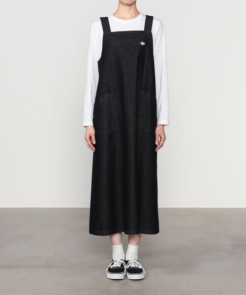DANTON(ダントン)の「DANTON × eunoia | デニム ジャンパーワンピース WOMEN(ワンピース・レディース・ブラック・F)」の4枚目の写真
