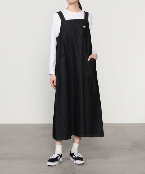 DANTON(ダントン)の「DANTON × eunoia | デニム ジャンパーワンピース WOMEN(ワンピース・レディース・ブラック・F)」の2枚目の写真