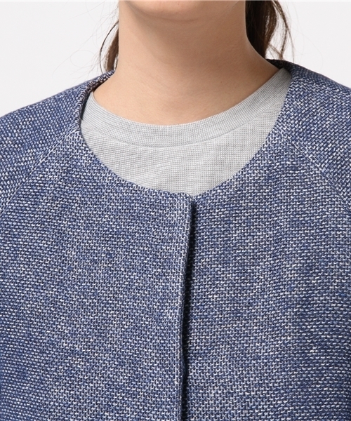 FIGARO Paris（フィガロパリ）の「ツィード フリンジジャケット◆（ノーカラージャケット・レディース・ブルー系その他・36/38）」の5枚目の写真