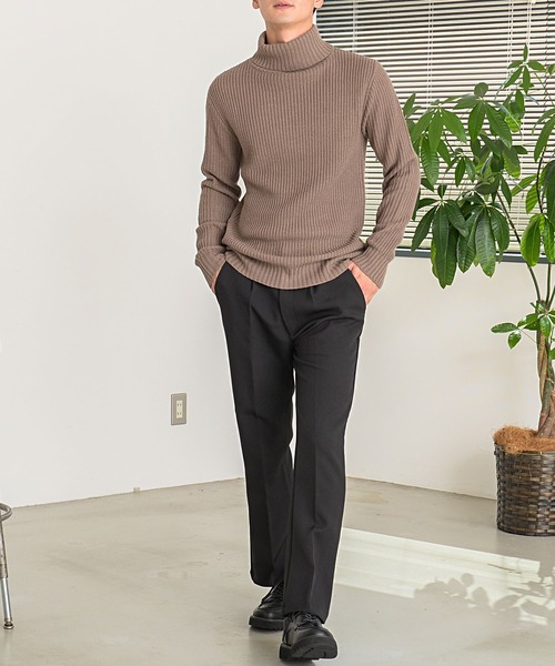 vicci/ヴィッチ』ざっくり畦編み タートルネック長袖ニット