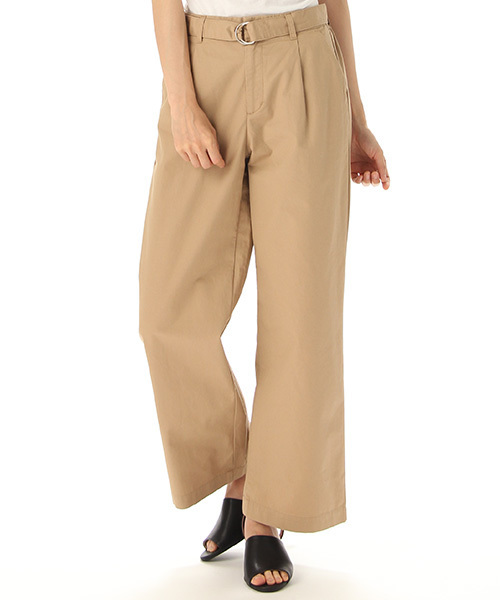 Honeys（ハニーズ）の「ベルト付き チノワイドパンツロング丈（チノパンツ・レディース・ライトベージュ/ネイビー/キャメル/ブラック/カーキ/オレンジ/ブラウン・L/M/LL/S）」の7枚目の写真