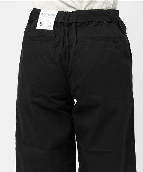 Honeys（ハニーズ）の「ベルト付き チノワイドパンツロング丈（チノパンツ・レディース・ライトベージュ/ネイビー/キャメル/ブラック/カーキ/オレンジ/ブラウン・L/M/LL/S）」の12枚目の写真